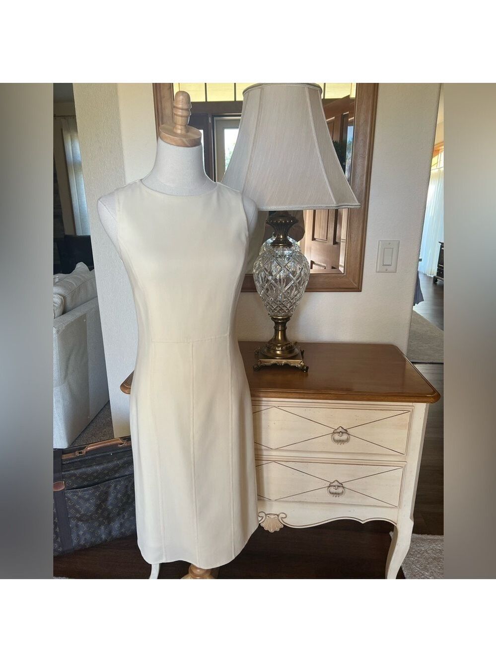 NWOT Giorgio’s Palm Beach made in Italy Virgin Wool Ivory Dress Size 40/10